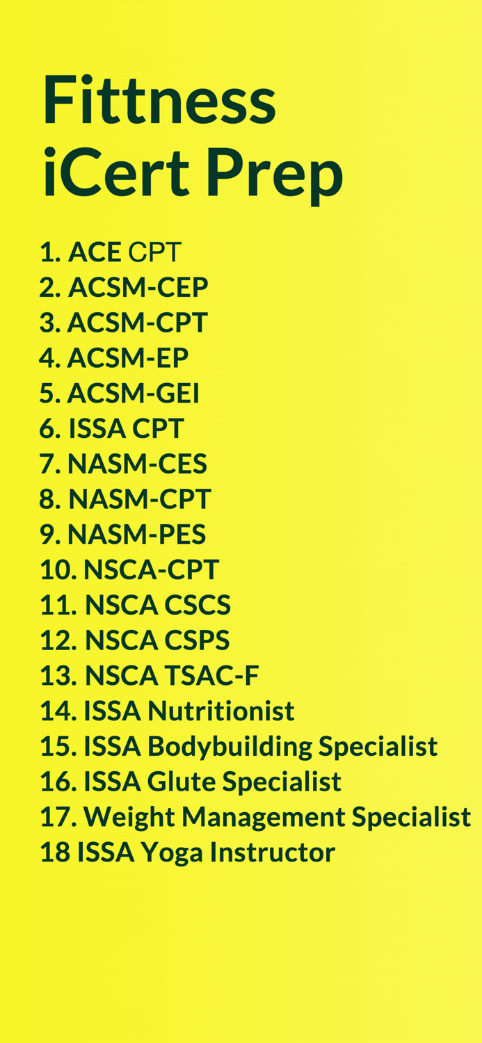 Fitness iCert Prep