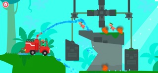 Dinosaur Fire Truck Games kids iPhone screenshot