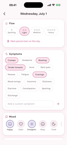 Petal Period Tracker Calendar screenshot 5