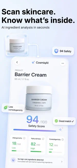 Ingredient Scanner: CosmiqAI screenshot 1