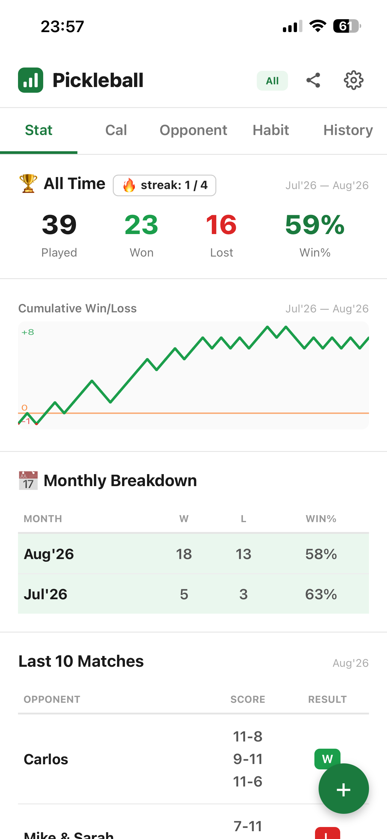 Pickleball Tracker Pro