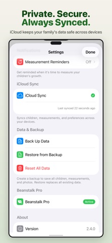 Beanstalk Child Growth Tracker Screenshot 9 of 9