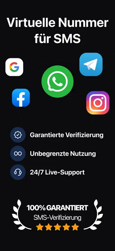 SMS Empfangen - Virtual Number screenshot 1 of 5