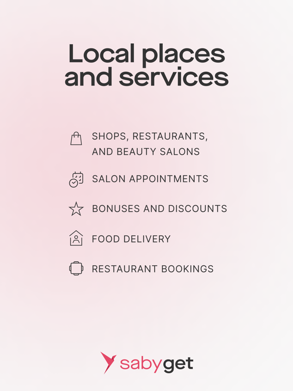 Saby Get: Места и услуги iPad screenshot 1 - Shopping app