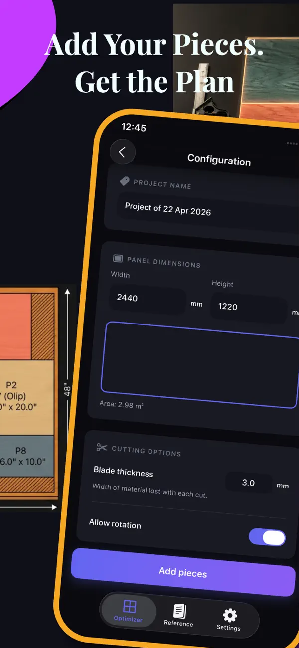 Screenshot #2 pour Decoupe - Plan de Coupe