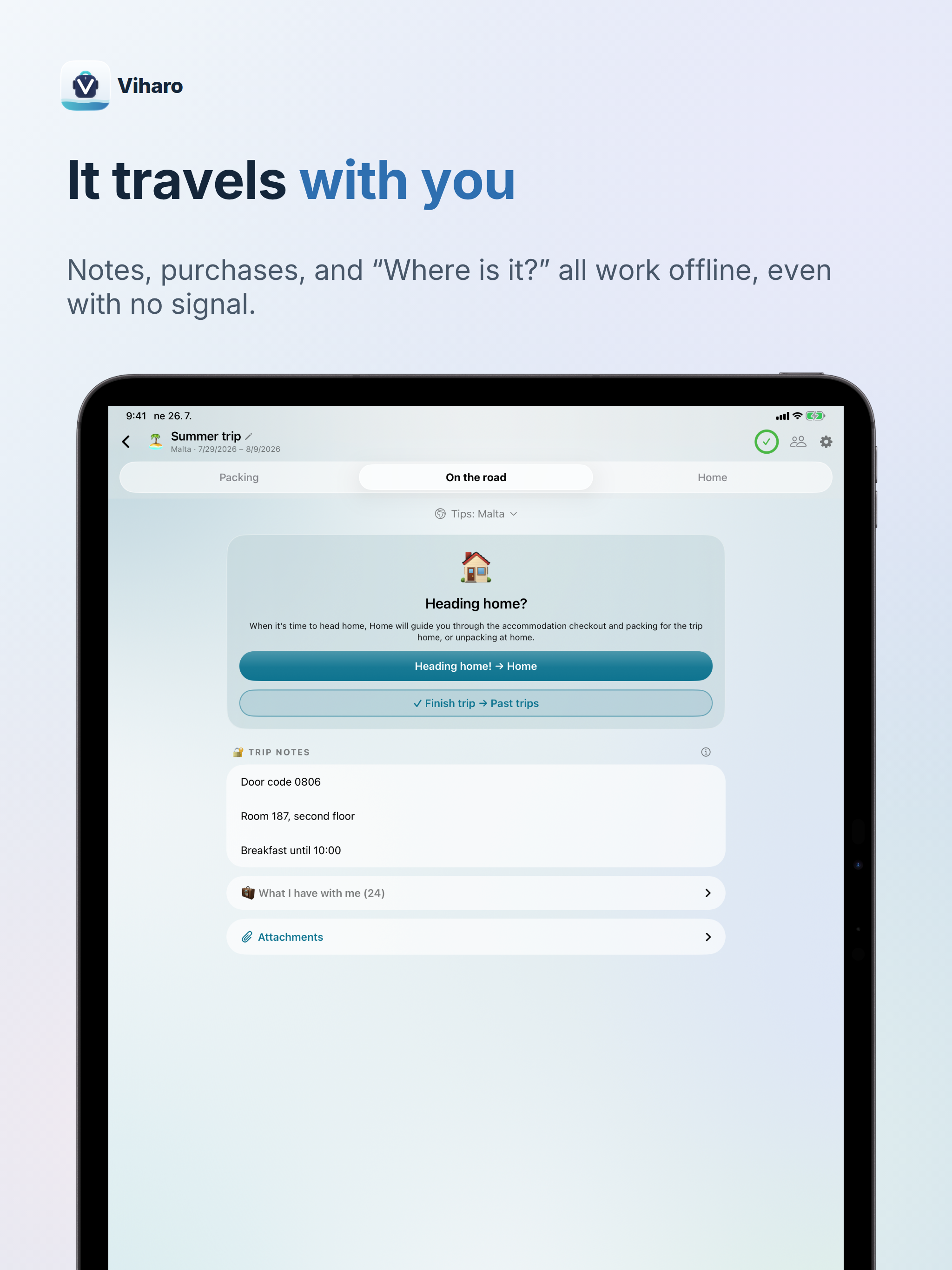 Viharo: Travel Packing List screenshot 10