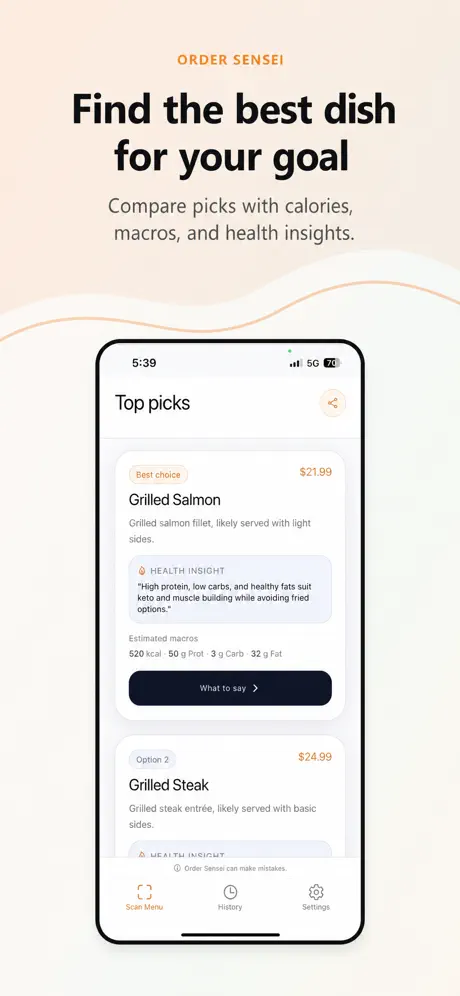 Order Sensei: Menu Scanner — Screenshots 2