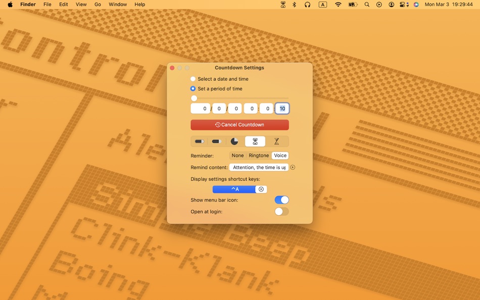 #3. Mini Countdown Bar (macOS) 由: 栋梁 周