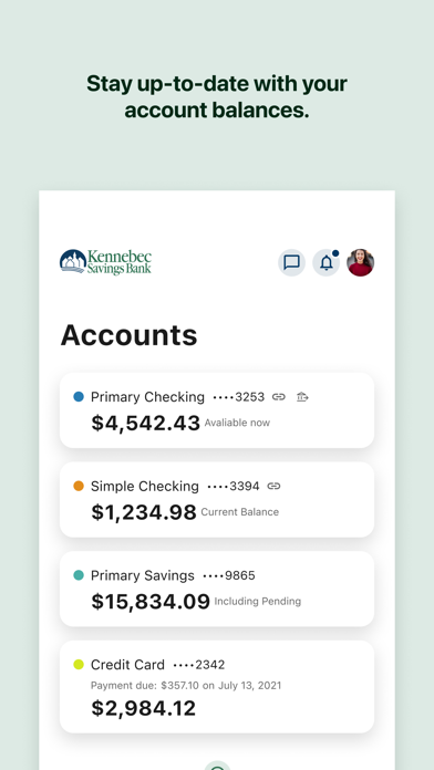 Kennebec Savings Bank iPhone screenshot