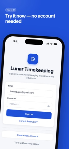 TimeKeep - Lunar Timesheet Screenshot 2 of 9