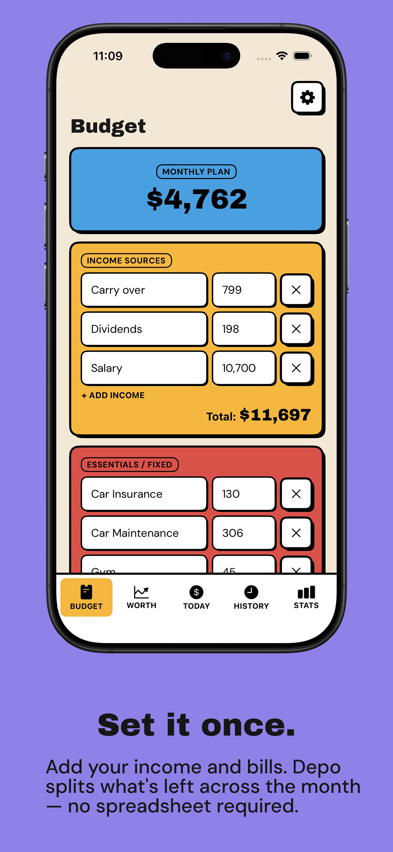 Depo: Safe to Spend Budget screenshot 2