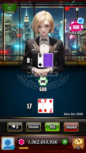 Blackjack 21 - Dealer Queens screenshot 1