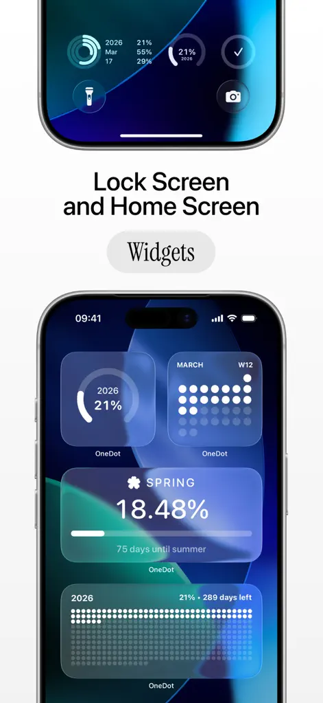 One Dot - Lock Screen Calendar - Productivity App | MWM