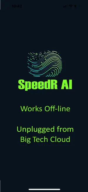 SpeedR AI run without internet screenshot 1