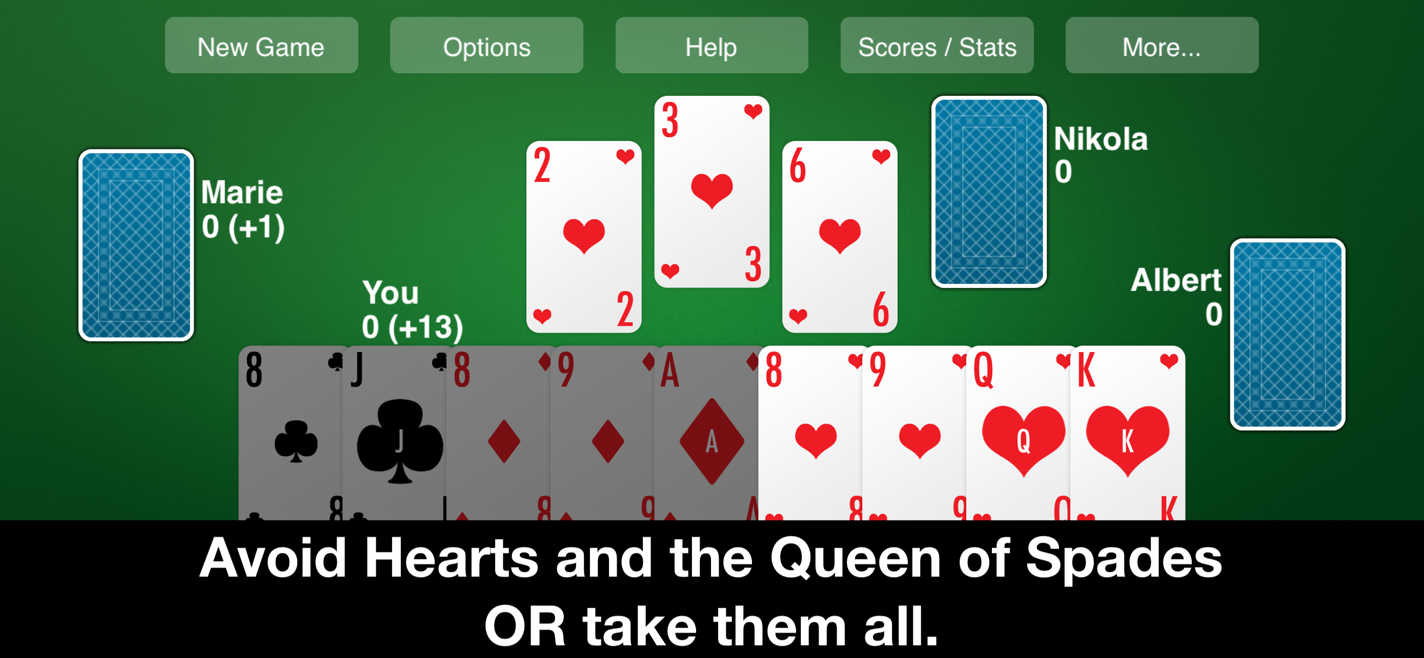 Hearts Card Game—New Classic