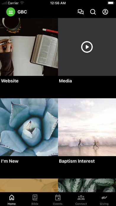 Greenville Baptist Church app screenshot