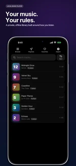 Local Music Player - Offline screenshot 1