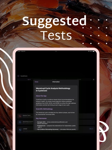 Cycle Care: Menstrual Cycle iPad screenshot