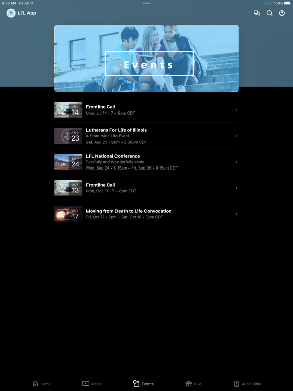 Lutherans For Life iPad screenshot 3 - Education app
