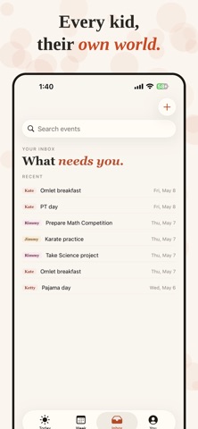 Backpacked Family Organizer iPhone screenshot