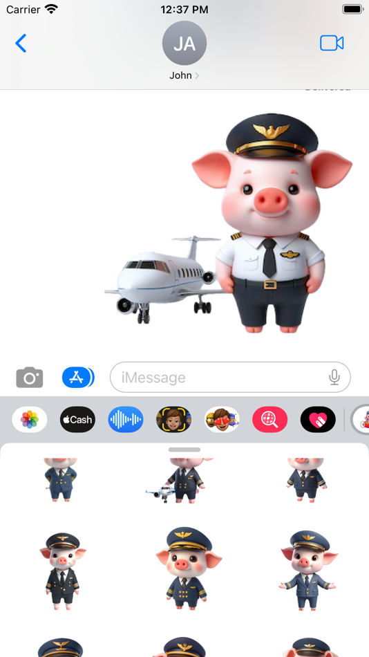 #6. Pilot Piglet Stickers (iOS) 게시자: Paul Scott