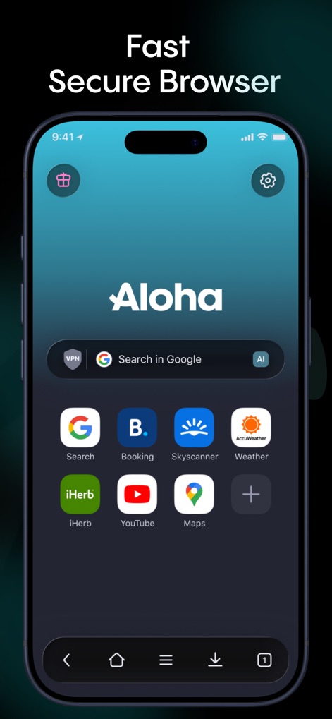 Aloha Browser - Private VPN - Seamless Browsing Start