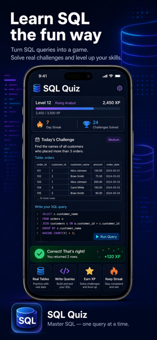 SQL Prep - Learn & Practice Screenshot 1 of 5