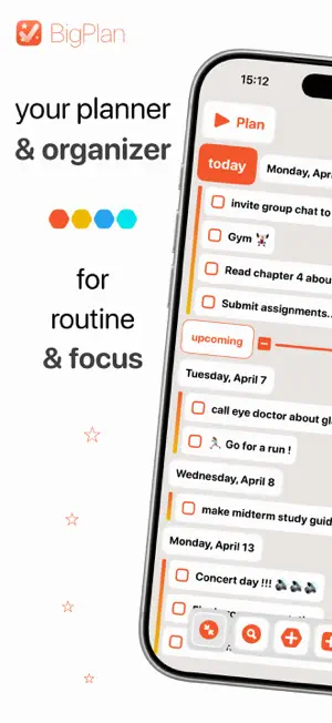 BigPlan - Planner for Focus screenshot 1