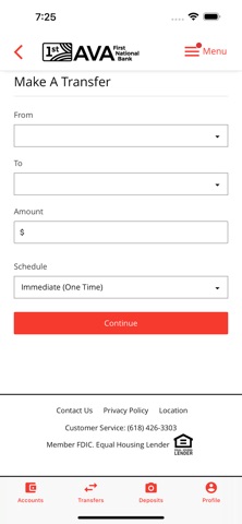 FNBAVA Mobile App iPhone screenshot