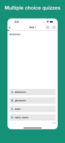 Medical terminology - roots iPhone screenshot