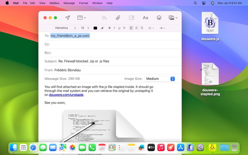 Stapled screenshot