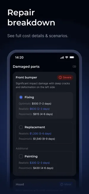 Estimate Car Repair Cost AI screenshot 2