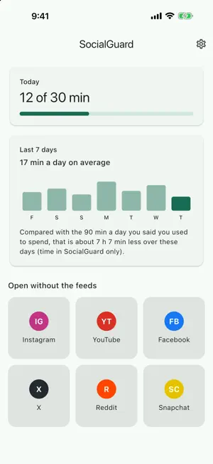 SocialGuard: Block Reels screenshot 1