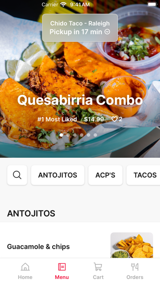 Chido Taco iPhone screenshot 1 - Food & Drink app