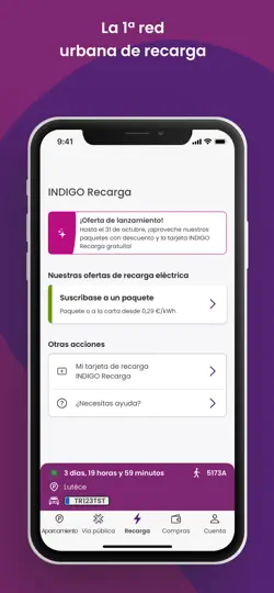 Captura de pantalla de Indigo Neo (ex-OPnGO) en iPhone 3