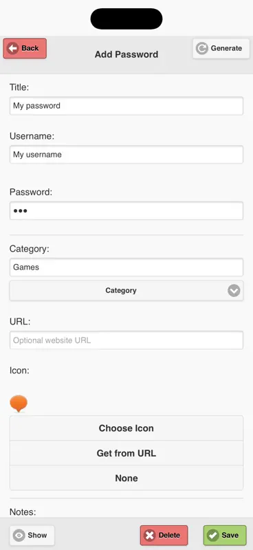 Easy Password Storage screenshot 2 of 4