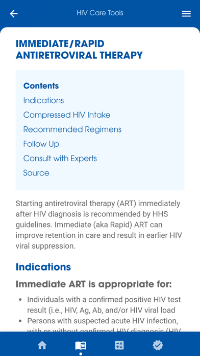 HIV Care Tools Screenshot