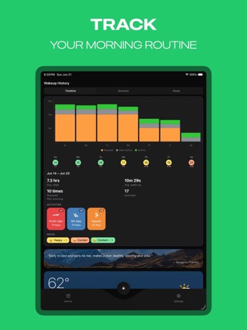 Jolt: Workout Alarm Clock iPad screenshot