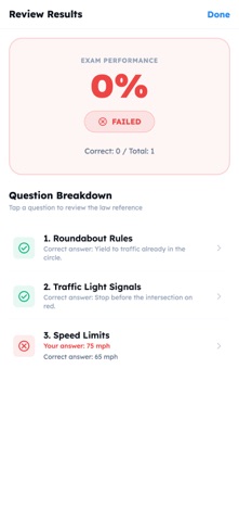 Road Test - Permit Test 2026 iPhone screenshot