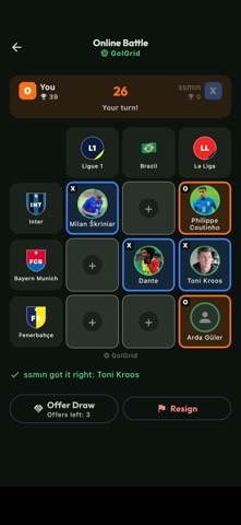 GolGrid: Futbol Bilgi Oyunu screenshot 2