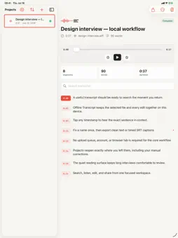 Offline Transcript screenshot 4