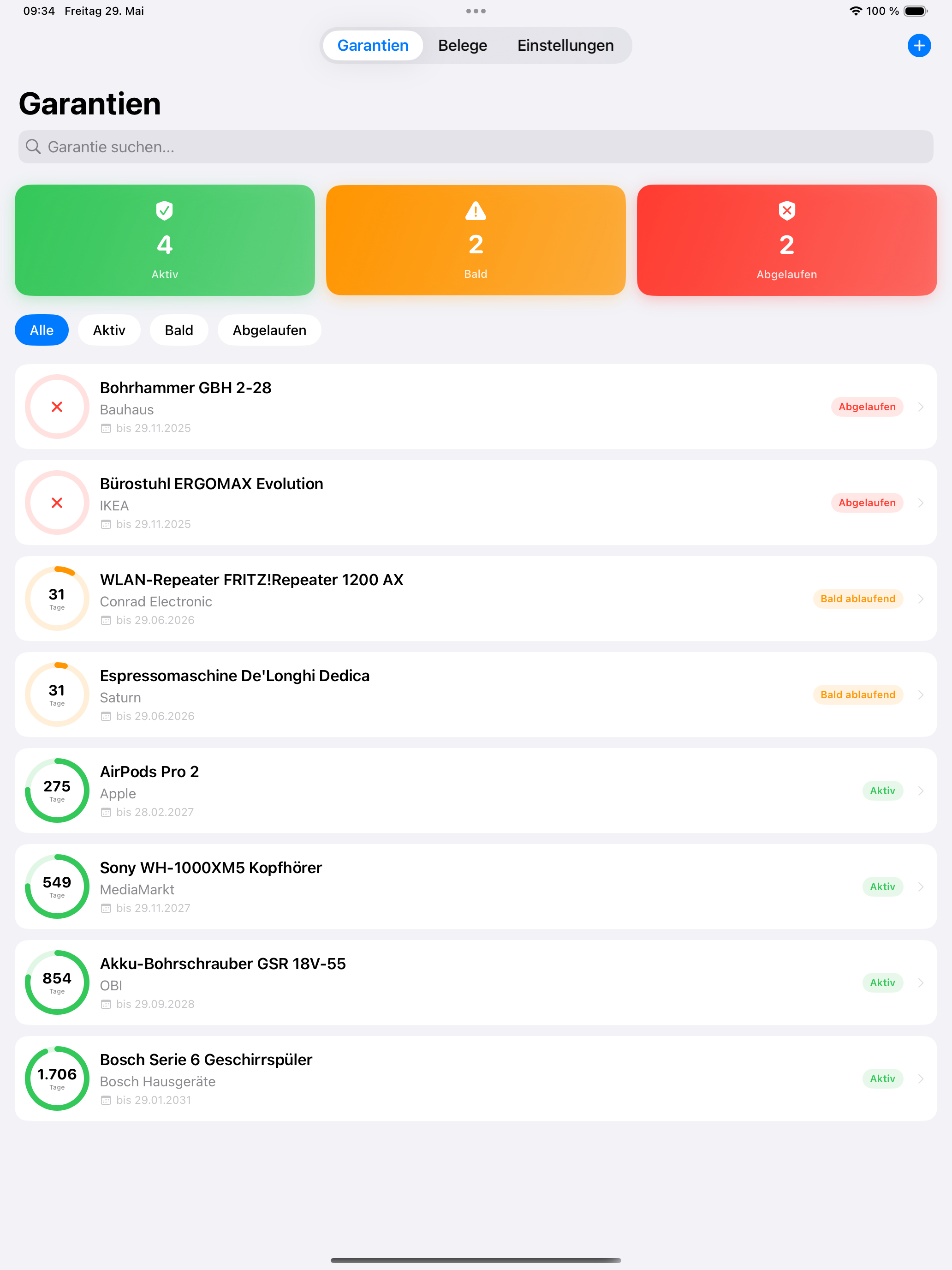 Garantie App