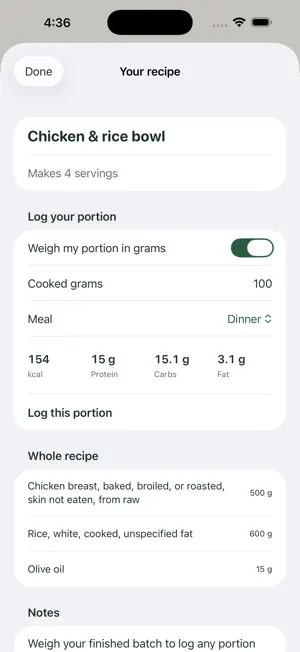 MyPiatto: Calorie Journal screenshot 3
