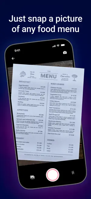 Nellie - AI Menu Scanner screenshot 2