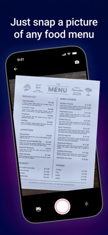 Nellie - AI Menu Scanner Screenshot 2 of 5