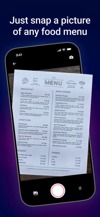 Nellie - AI Menu Scanner Screenshot 2 of 5