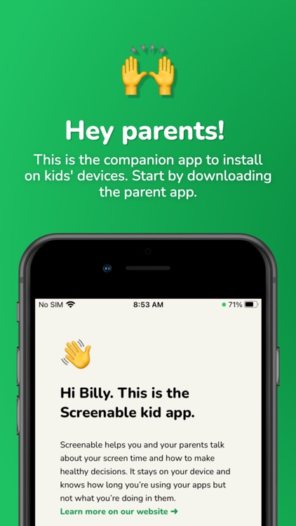 Companion App for Screenable
