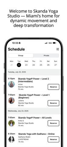 Skanda Yoga Studio Miami screenshot