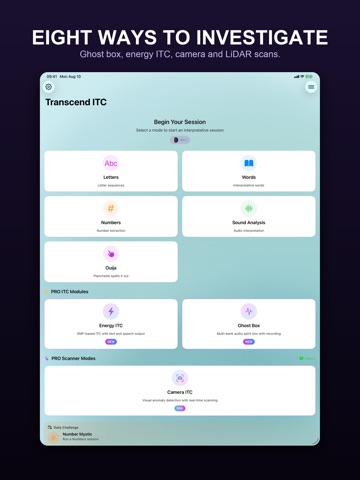 Spirit Box: Transcend ITC iPad screenshot