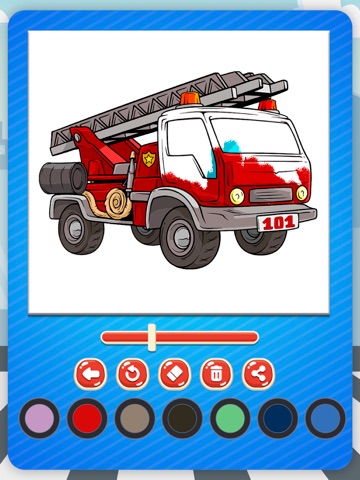 Magic cars coloring book game iPad screenshot